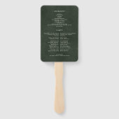 Einfaches, modernes und elegantes Hochzeitsprogram Fächer (Rückseite)