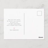 Einfaches, modernes und elegantes Weihnachts-Foto Postkarte (Rückseite)