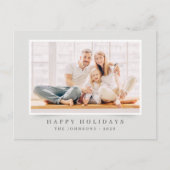 Einfaches, modernes und elegantes Weihnachts-Foto Postkarte (Vorderseite)