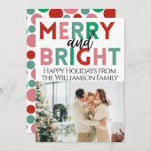 Einfaches, modernes und helles Foto Feiertagskarte (Vorne/Hinten)