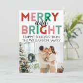 Einfaches, modernes und helles Foto Feiertagskarte (Stehend Vorderseite)