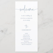 Einfaches, modernes und Minimalistisches Dusty Blu Programm (Vorderseite)