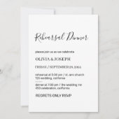 Einfaches, modernes und Minimalistisches Probe Einladung (Vorderseite)