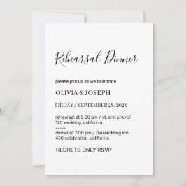 Einfaches, modernes und Minimalistisches Probe Einladung