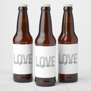 Einfaches, modernes, urbanes, cooles Design Liebt  Bierflaschenetikett