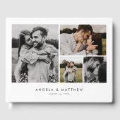 Einfaches, modernes Vierer-Foto-Gästebuch Gästebuch (Vorderseite)