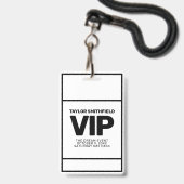 EINFACHES MODERNES VIP-Abzeichen Ausweis (Front with Lanyard)