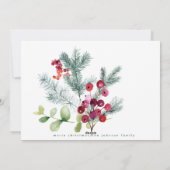 Einfaches Modernes Weihnachtsalternative Grußwort Feiertagskarte (Rückseite)