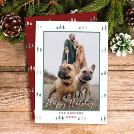 Einfaches, modernes Weihnachtsbaum Happy Holidays  Feiertagskarte