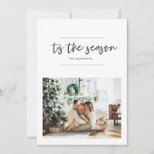 Einfaches modernes WeihnachtsFoto | Die Jahreszeit (Vorderseite)