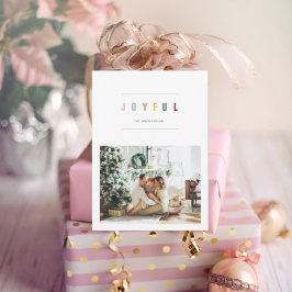 Einfaches modernes WeihnachtsFoto | Feierlicher Ur