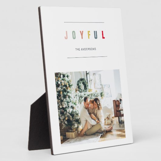 Einfaches modernes WeihnachtsFoto | Feierlicher Ur Fotoplatte (Seite)