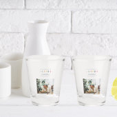 Einfaches modernes WeihnachtsFoto | Feierlicher Ur Schnapsglas