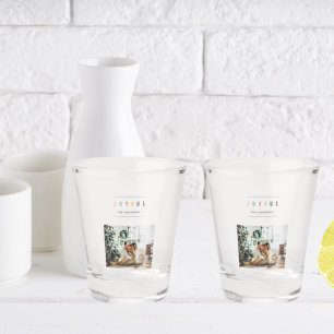 Einfaches modernes WeihnachtsFoto   Feierlicher Ur Schnapsglas