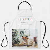 Einfaches modernes WeihnachtsFoto | Feierlicher Ur Schürze (Vorderseite)