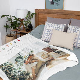 Einfaches modernes WeihnachtsFoto | Feierlicher Ur Sherpadecke