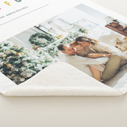 Einfaches modernes WeihnachtsFoto | Feierlicher Ur Sherpadecke (3/4)