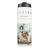 Einfaches modernes WeihnachtsFoto | Feierlicher Ur Thermosbecher (Vorderseite)