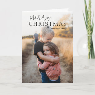 Einfaches modernes Weihnachtsfoto Feiertagskarte