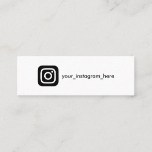 Einfaches modernes Weiß der Instagram Telefonnummerkarte