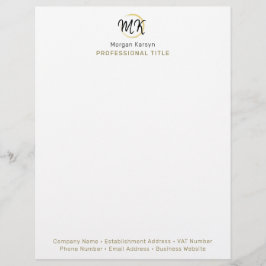 Einfaches, modernes, weißes, elegantes Template Mo Briefbogen