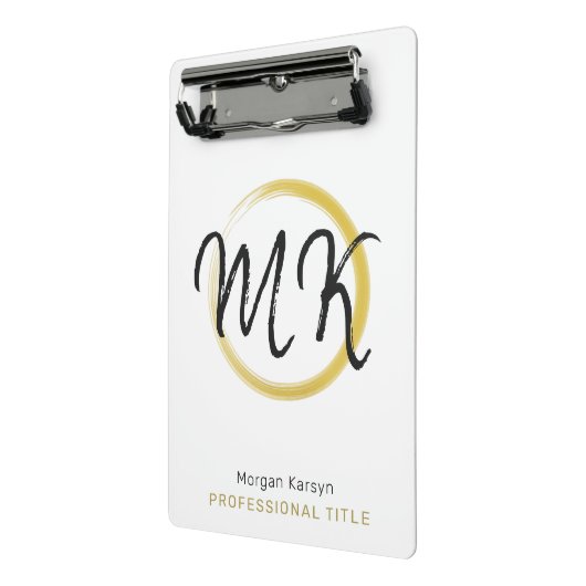 Einfaches, modernes, weißes, elegantes Template Mo Mini Klemmbrett (Gewinkelt2)