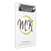 Einfaches, modernes, weißes, elegantes Template Mo Mini Klemmbrett (Schrägansicht)