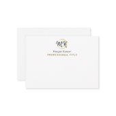 Einfaches, modernes, weißes, elegantes Template Mo Mitteilungskarte (Vorderseite/Rückseite Beispiel)