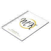 Einfaches, modernes, weißes, elegantes Template Mo Notizblock (Linke Seite)