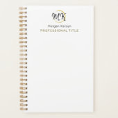 Einfaches, modernes, weißes, elegantes Template Mo Planer (Vorderseite)