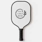 Einfaches, modernes, weißes Firmenlogo Pickleball Schläger (Vorderseite)