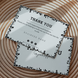 Einfaches, modernes weißes Unternehmen dank Note C Dankeskarte