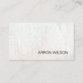 Einfaches, modernes Weißholz Beruflich Visitenkarte (Vorderseite)