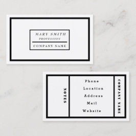 Einfaches, modernes Weißschnee Visitenkarte