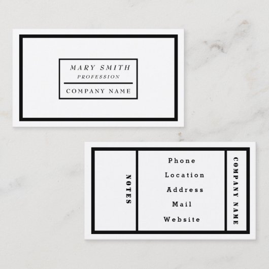 Einfaches, modernes Weißschnee Visitenkarte (Vorne/Hinten)