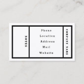 Einfaches, modernes Weißschnee Visitenkarte (Rückseite)