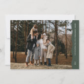 Einfaches, modernes, weiträumiges, grünes Weihnach Feiertagskarte (Vorderseite)