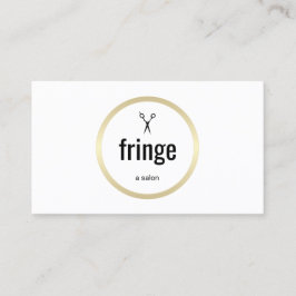 Einfaches, modernes White Haair Stylist Salon Visitenkarte