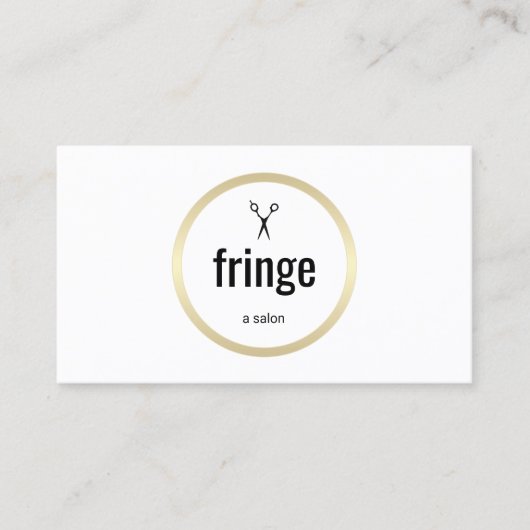 Einfaches, modernes White Haair Stylist Salon Visitenkarte (Vorderseite)