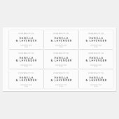 Einfaches, modernes White Soap Label Etiketten (Blatt)