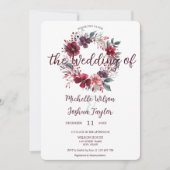 Einfaches modernes winterbordeauxfarbenes Kreide Einladung (Vorderseite)