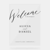 Einfaches modernes Zeichen für Hochzeitsstiftung Acrylschild (Vorderseite)