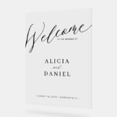 Einfaches modernes Zeichen für Hochzeitsstiftung Acrylschild (Winkel)