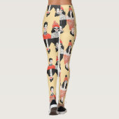 Einfaches, modernes zeichn cooler junger Menschen Leggings (Rückseite)