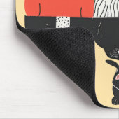 Einfaches, modernes zeichn cooler junger Menschen Mousepad (Ecke)