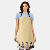 Einfaches, modernes zeichn cooler junger Menschen Schürze (Getragen)