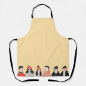 Einfaches, modernes zeichn cooler junger Menschen Schürze (Vorderseite)
