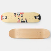 Einfaches, modernes zeichn cooler junger Menschen Skateboard (Horizontal)