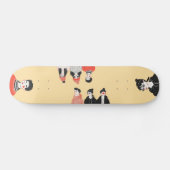 Einfaches, modernes zeichn cooler junger Menschen Skateboard (Horizontal)