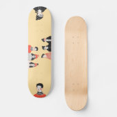 Einfaches, modernes zeichn cooler junger Menschen Skateboard (Vorderseite)